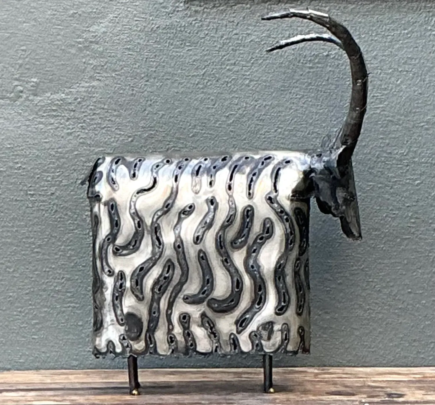 Vintage Torch Cut Ram Sculpture — additional photo 4