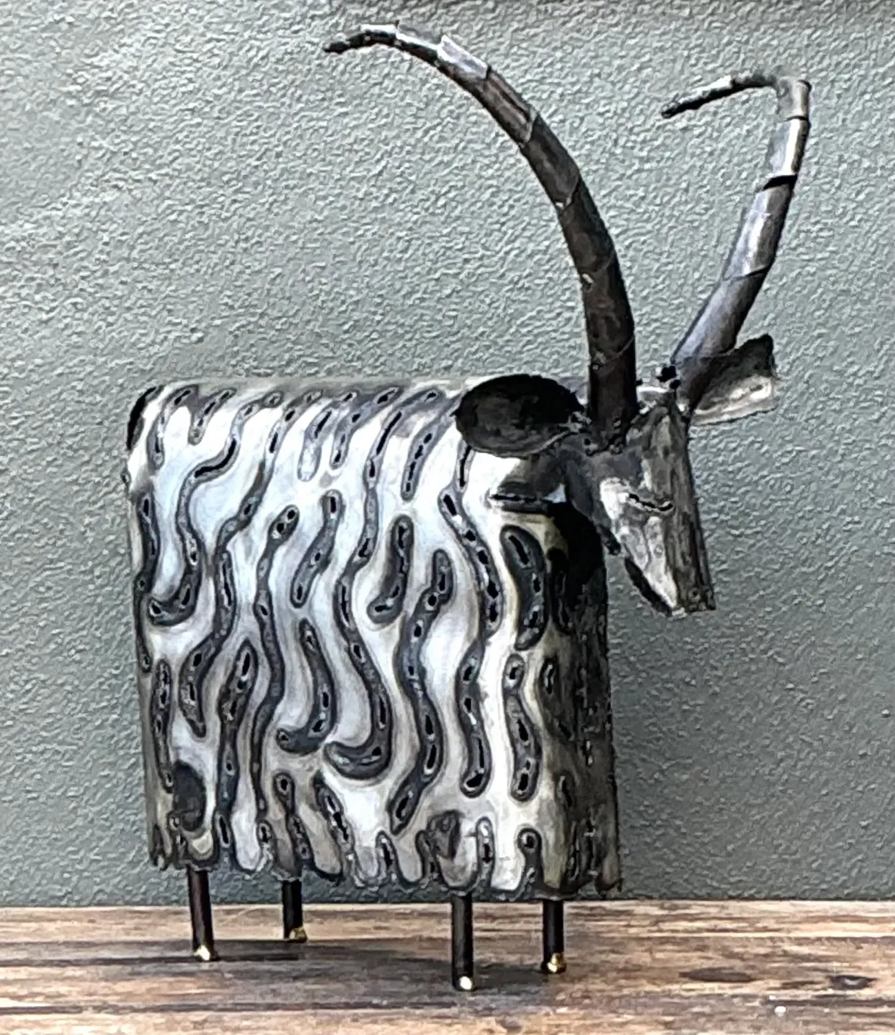 Vintage Torch Cut Ram Sculpture — additional photo 5