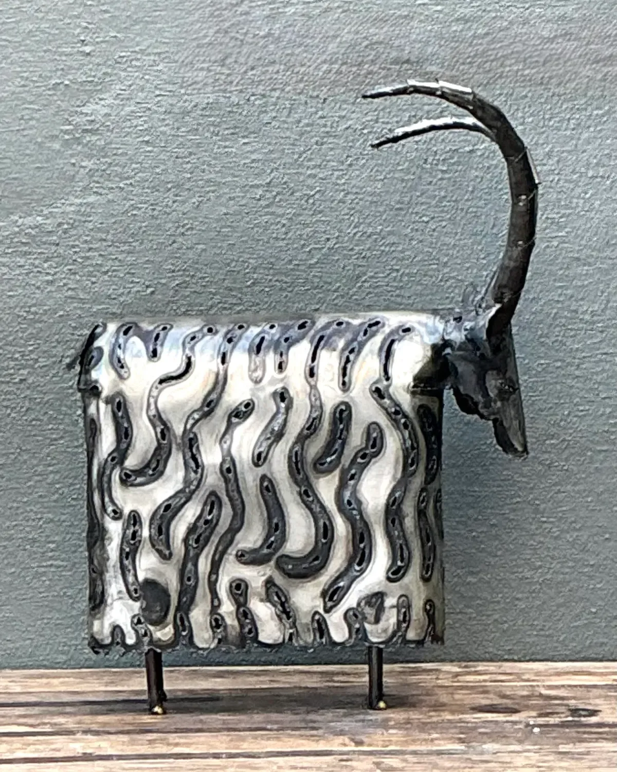 Vintage Torch Cut Ram Sculpture — additional photo 6