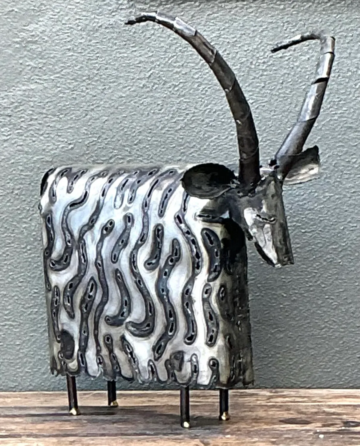 Vintage Torch Cut Ram Sculpture — additional photo 8
