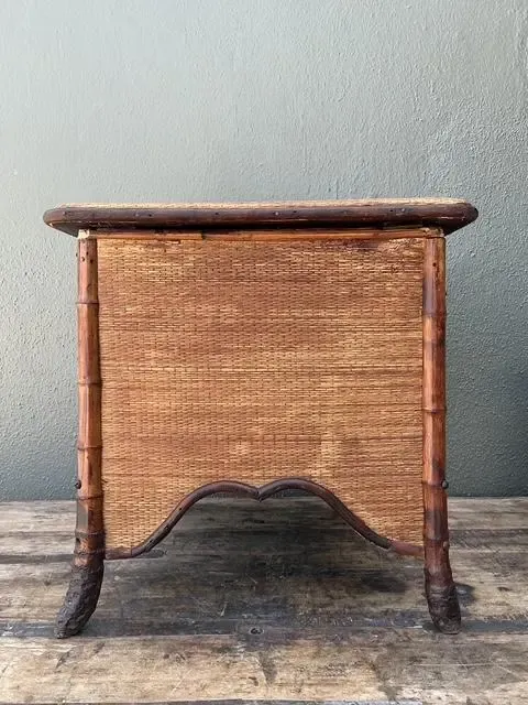 Vintage Tortoise Bamboo Sewing Box — additional photo 3
