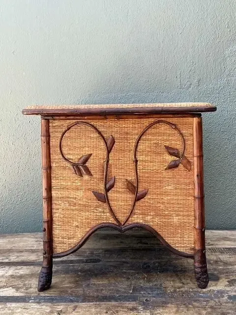 Vintage Tortoise Bamboo Sewing Box — additional photo 5