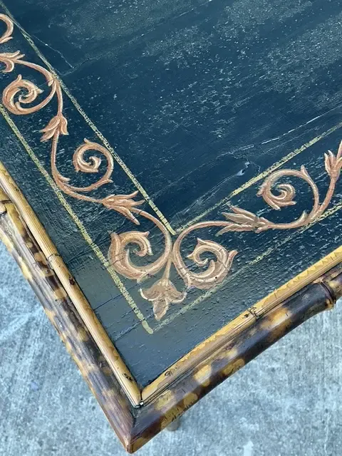 Vintage Tortoise Bamboo Side Table — additional photo 4