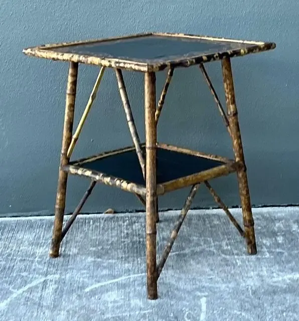 Vintage Tortoise Bamboo Side Table — additional photo 7