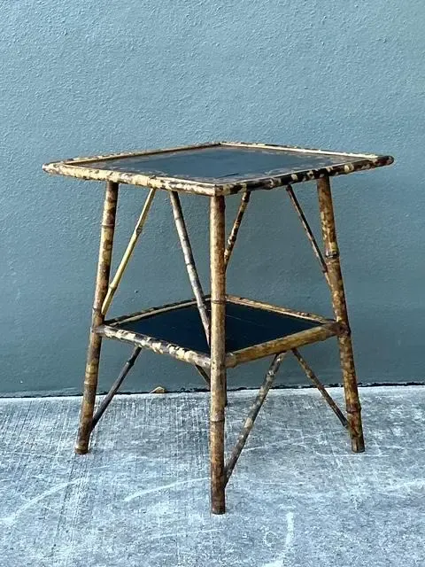 Vintage Tortoise Bamboo Side Table — additional photo 8