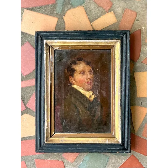 Vintage Traditional Original 19th Century Oil Portrait on Canvas — additional photo 1