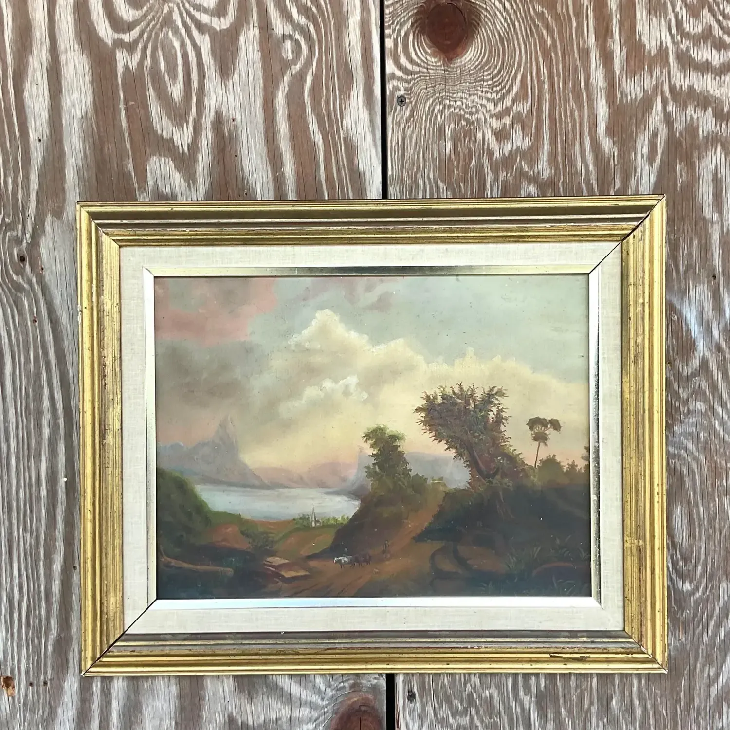 Vintage Traditional Original Landscape Oil Painting on Canvas — additional photo 1