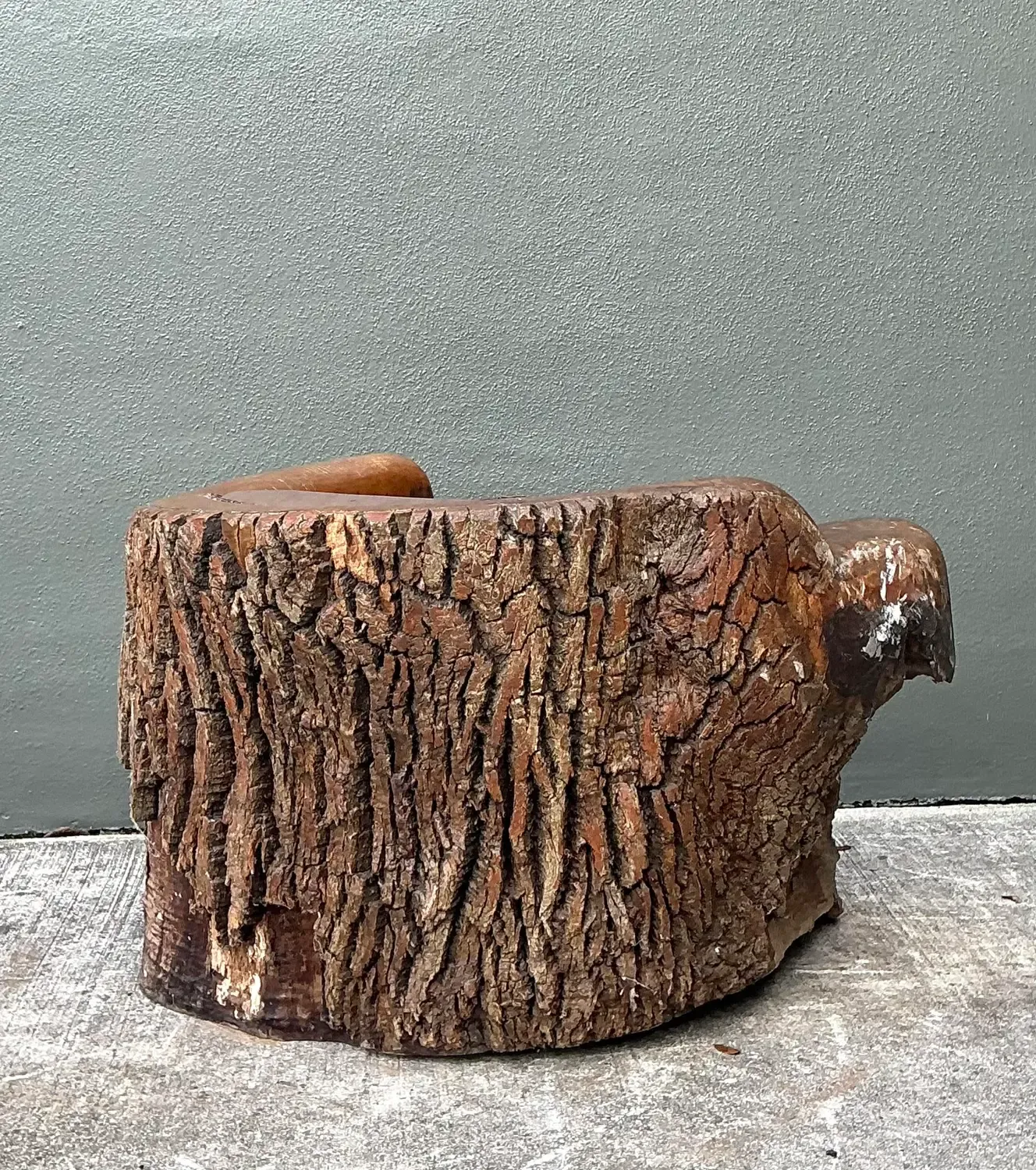 Vintage Tree Trunk Barrel Chair — additional photo 5
