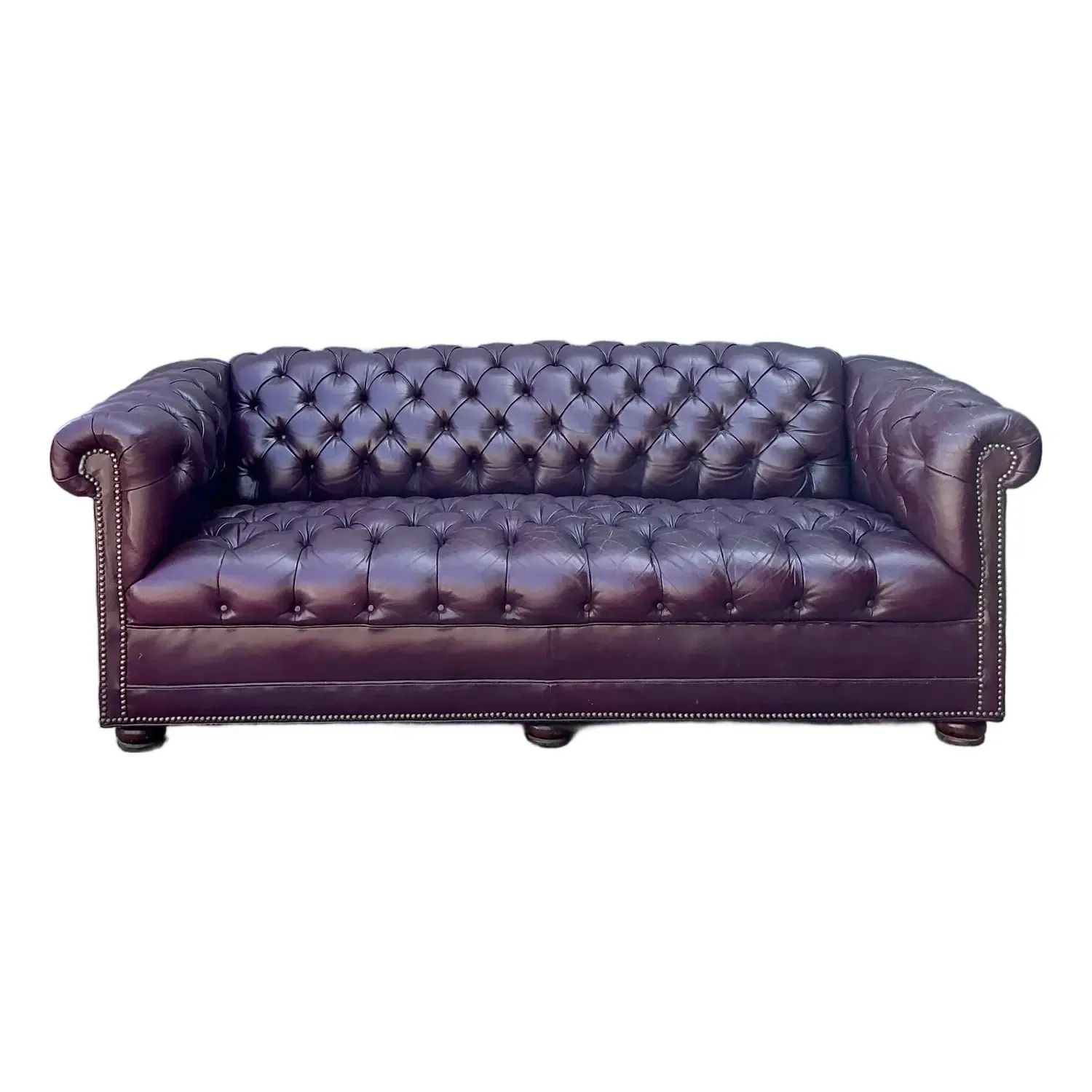 Vintage Tufted Leather Chesterfield Sofa — additional photo 1