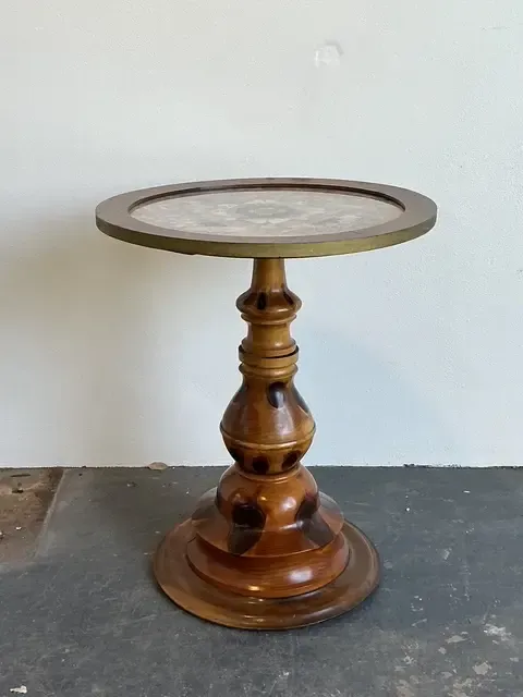 Vintage Turned Wood Butterly Wing Table — additional photo 2