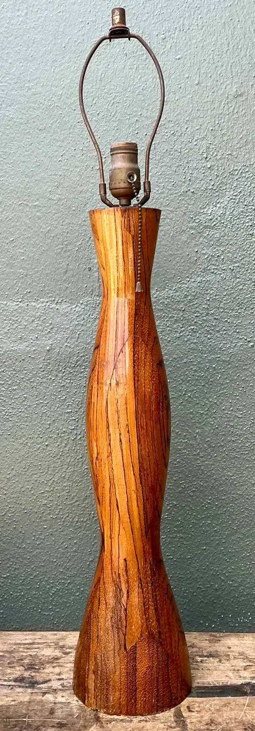 Vintage Turned Wood Lamp — additional photo 2