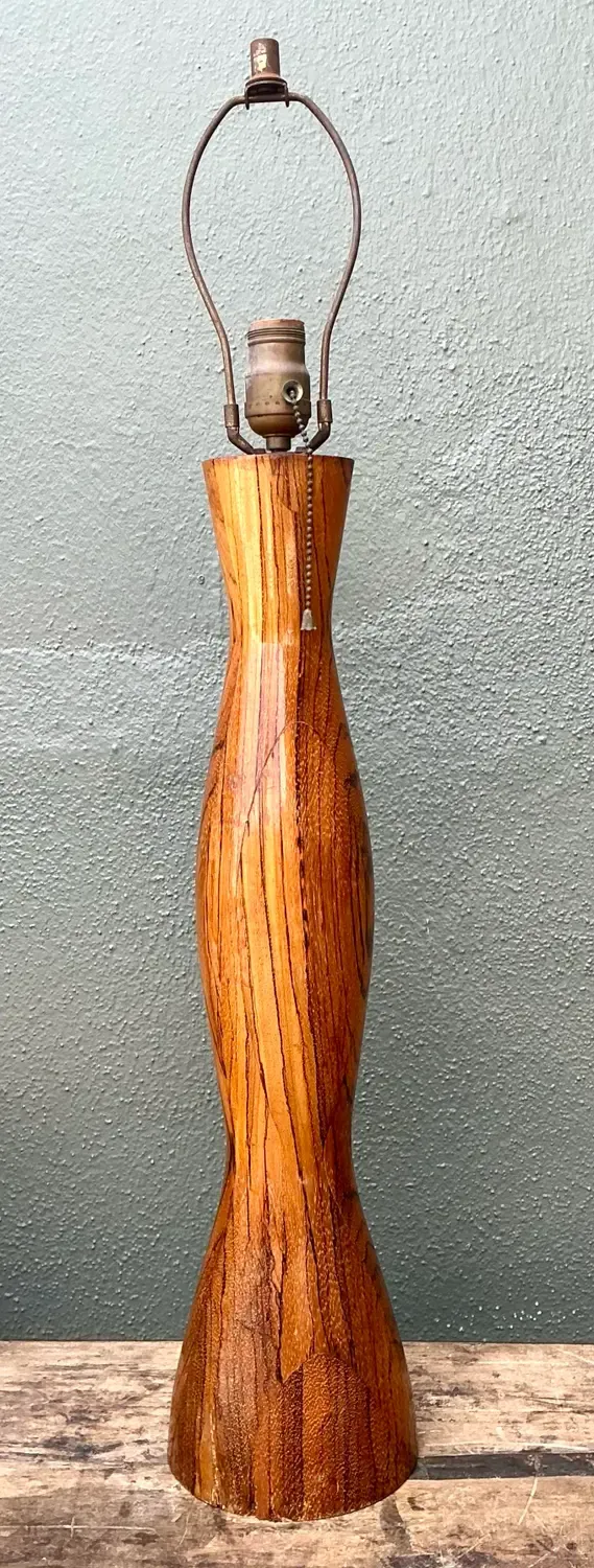 Vintage Turned Wood Lamp — additional photo 3