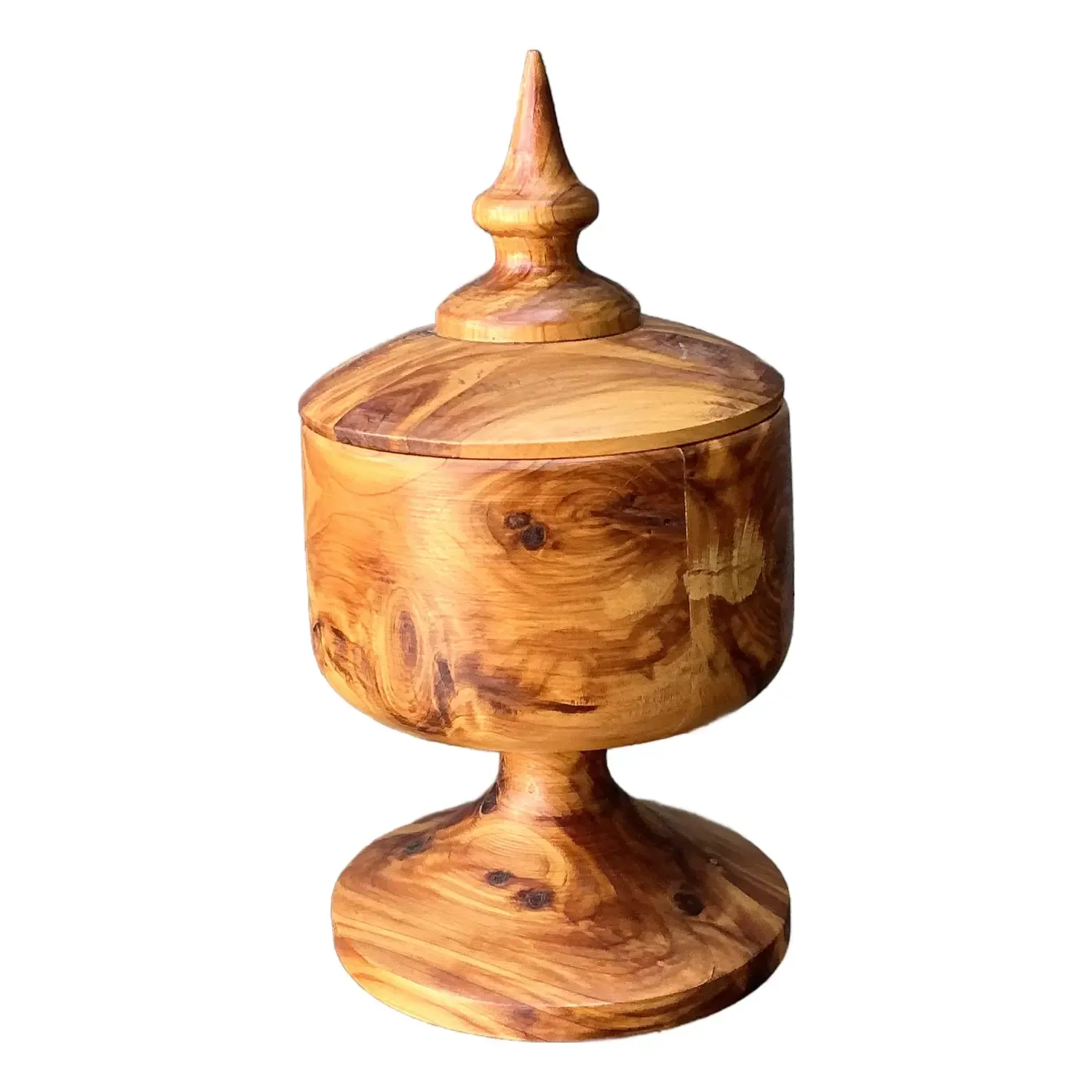 Vintage Turned Wood Lidded Box — additional photo 1