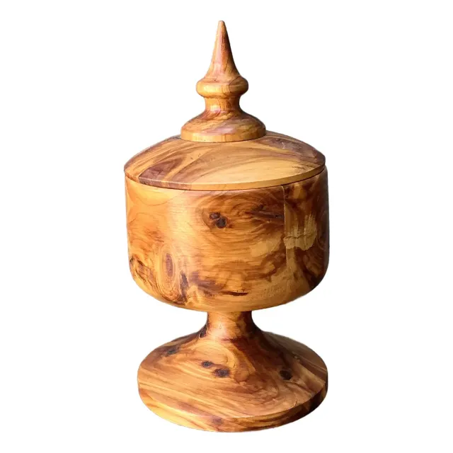 Vintage Turned Wood Lidded Box — additional photo 1