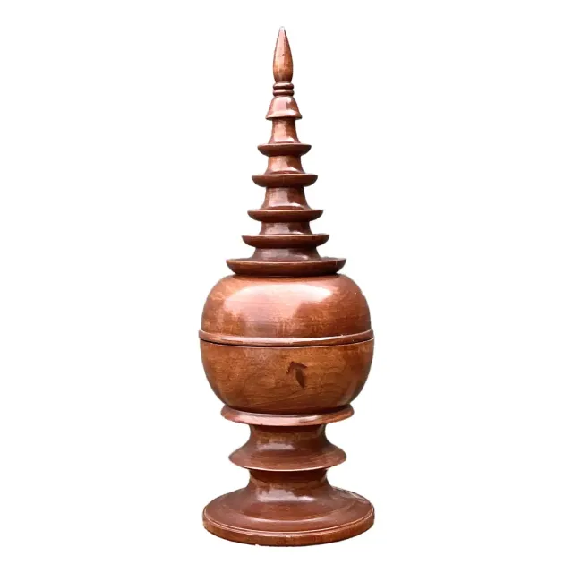 Vintage Turned Wood Spire Box — additional photo 1