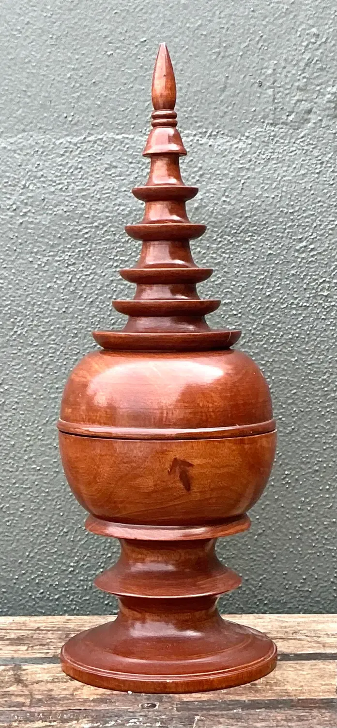 Vintage Turned Wood Spire Box — additional photo 2