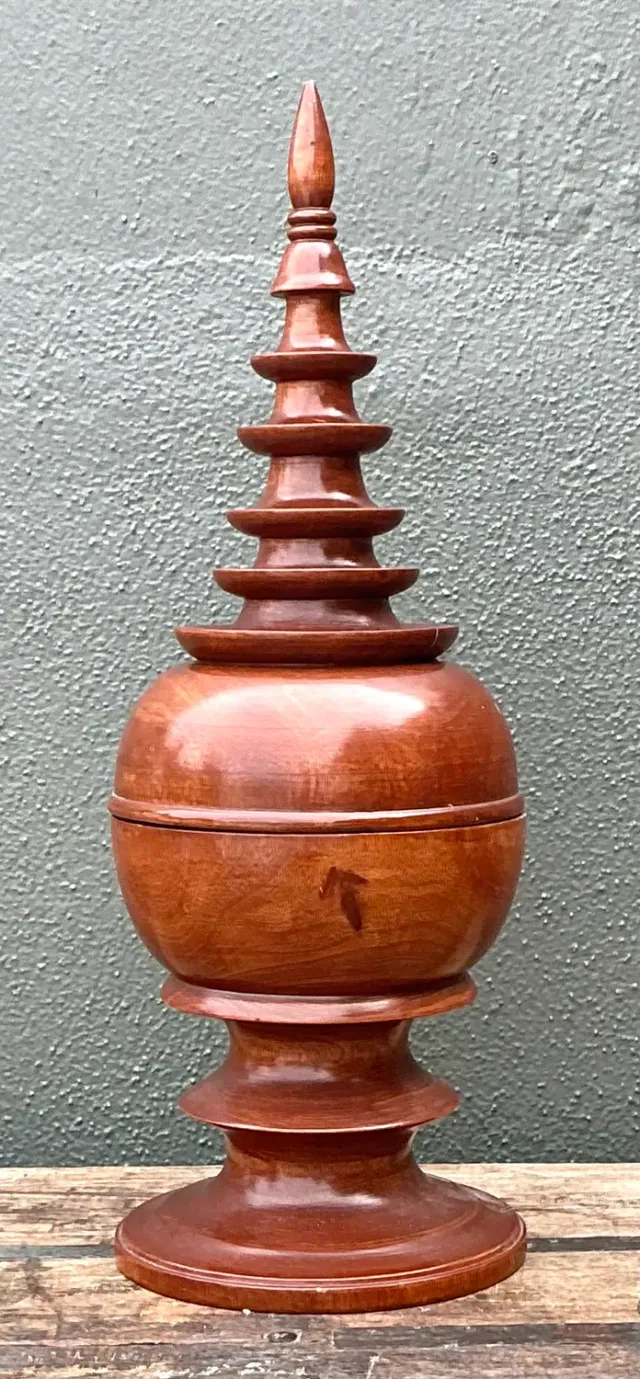 Vintage Turned Wood Spire Box — additional photo 2