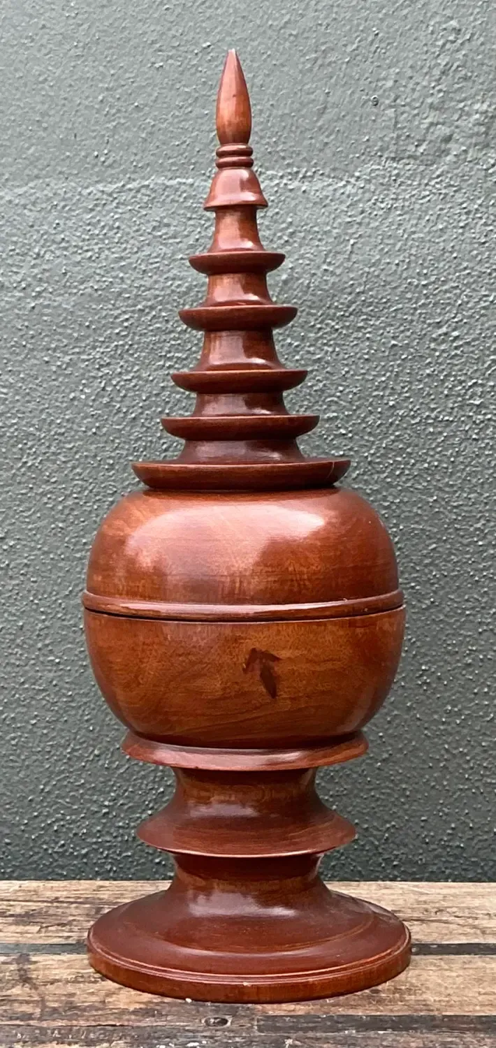 Vintage Turned Wood Spire Box — additional photo 3
