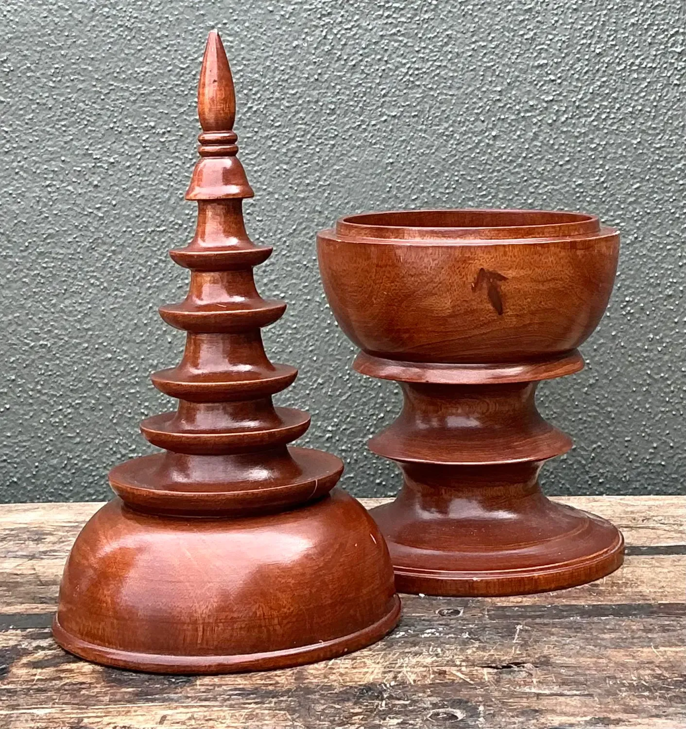 Vintage Turned Wood Spire Box — additional photo 6