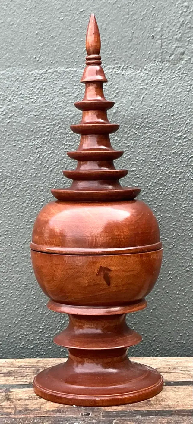 Vintage Turned Wood Spire Box — additional photo 7
