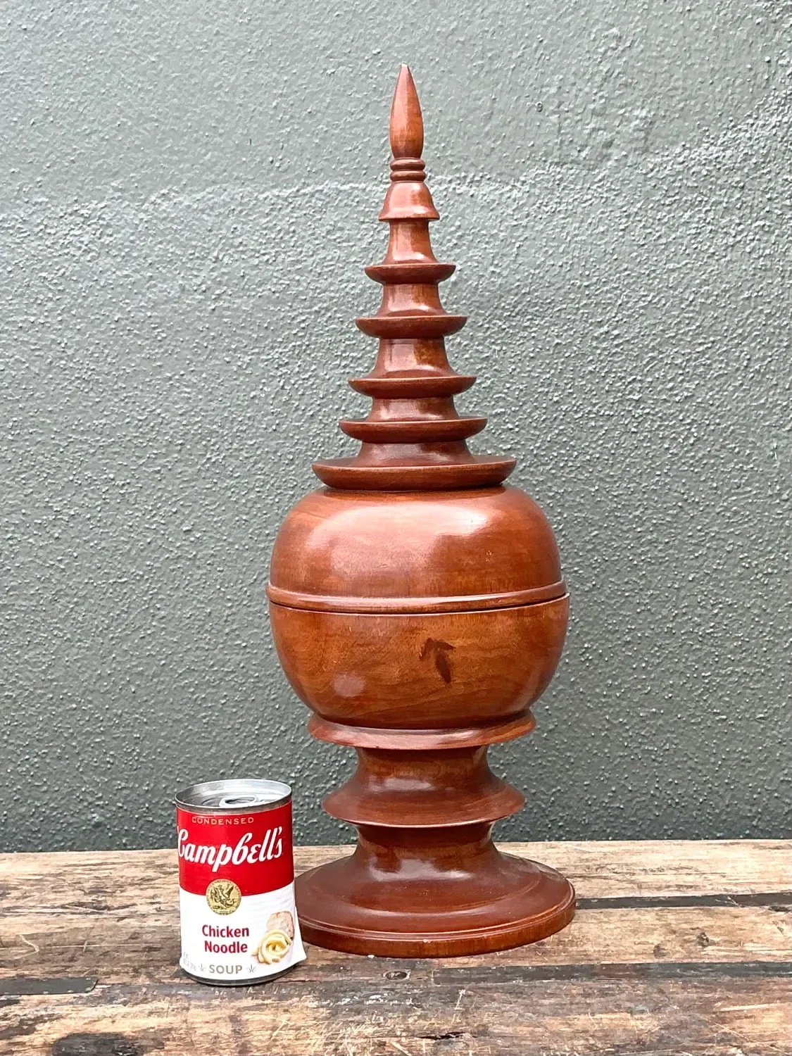 Vintage Turned Wood Spire Box — additional photo 8