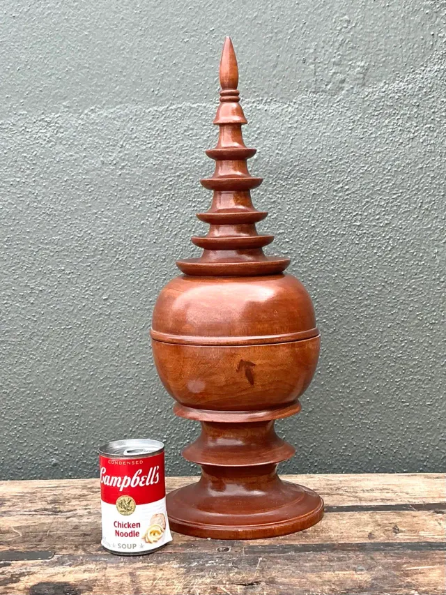 Vintage Turned Wood Spire Box — additional photo 8