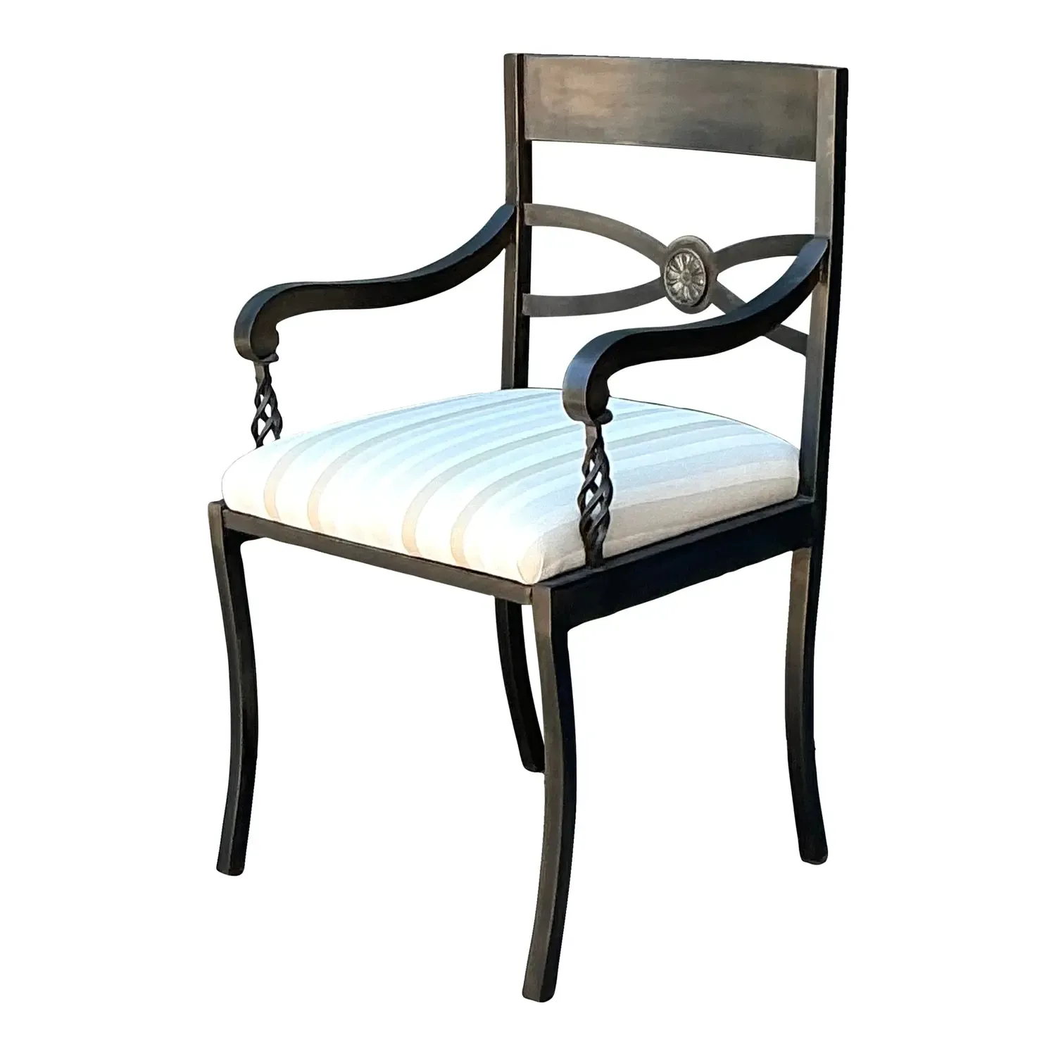 Vintage Twisted Iron Arm Chair — additional photo 1
