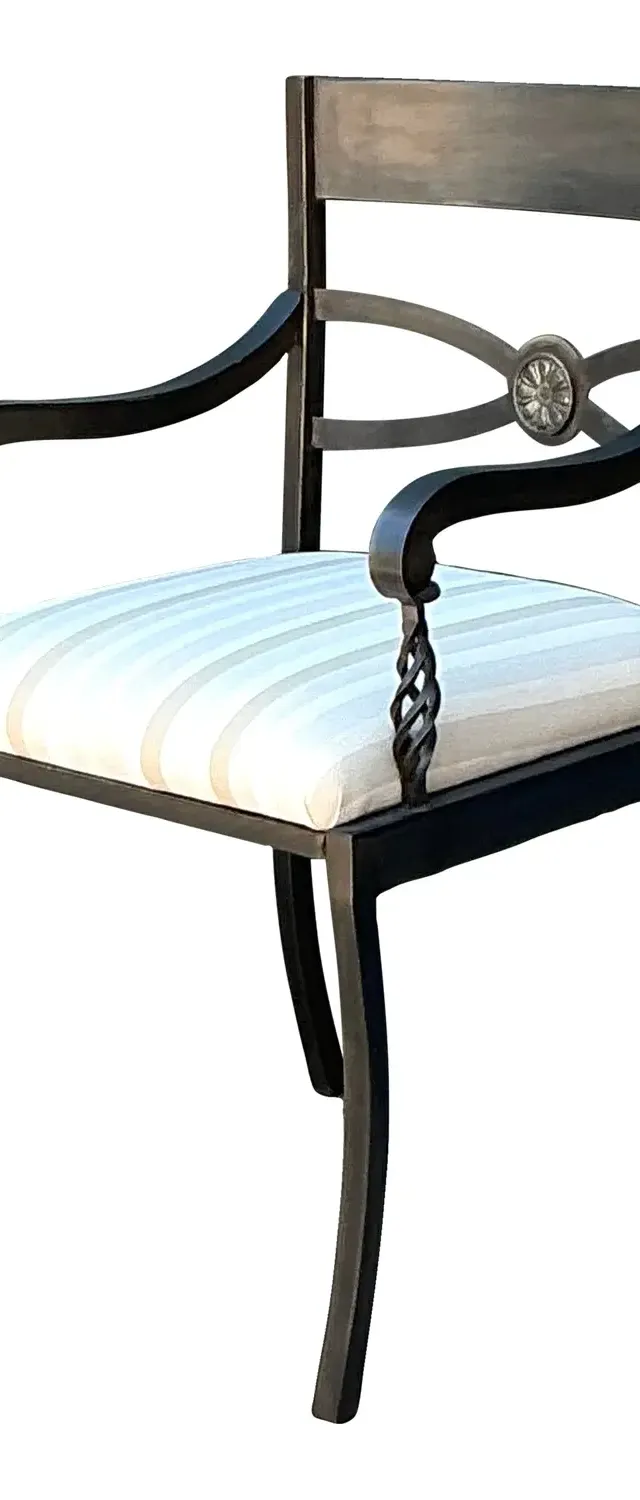 Vintage Twisted Iron Arm Chair