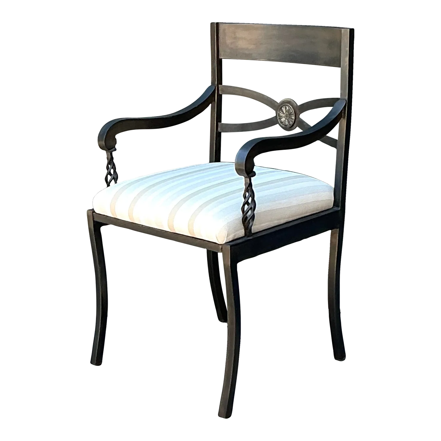 Vintage Twisted Iron Arm Chair — additional photo 2