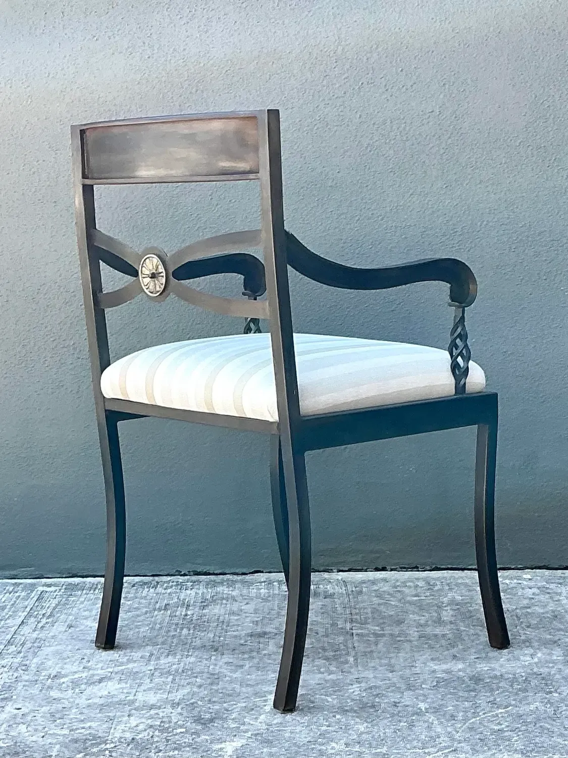 Vintage Twisted Iron Arm Chair — additional photo 3