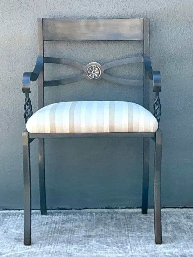 Vintage Twisted Iron Arm Chair — additional photo 4