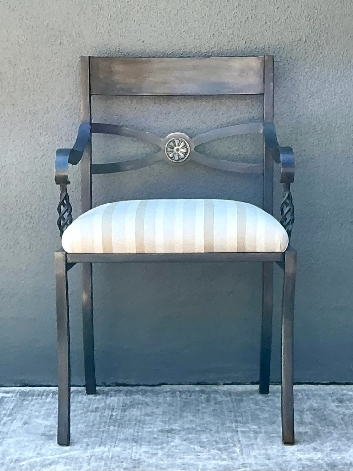 Vintage Twisted Iron Arm Chair — additional photo 7