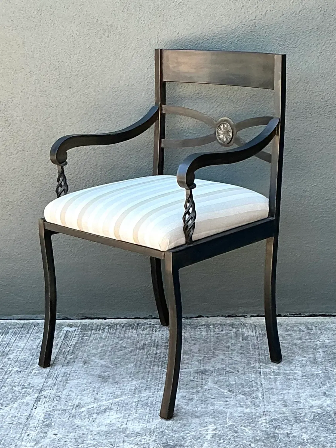 Vintage Twisted Iron Arm Chair — additional photo 8