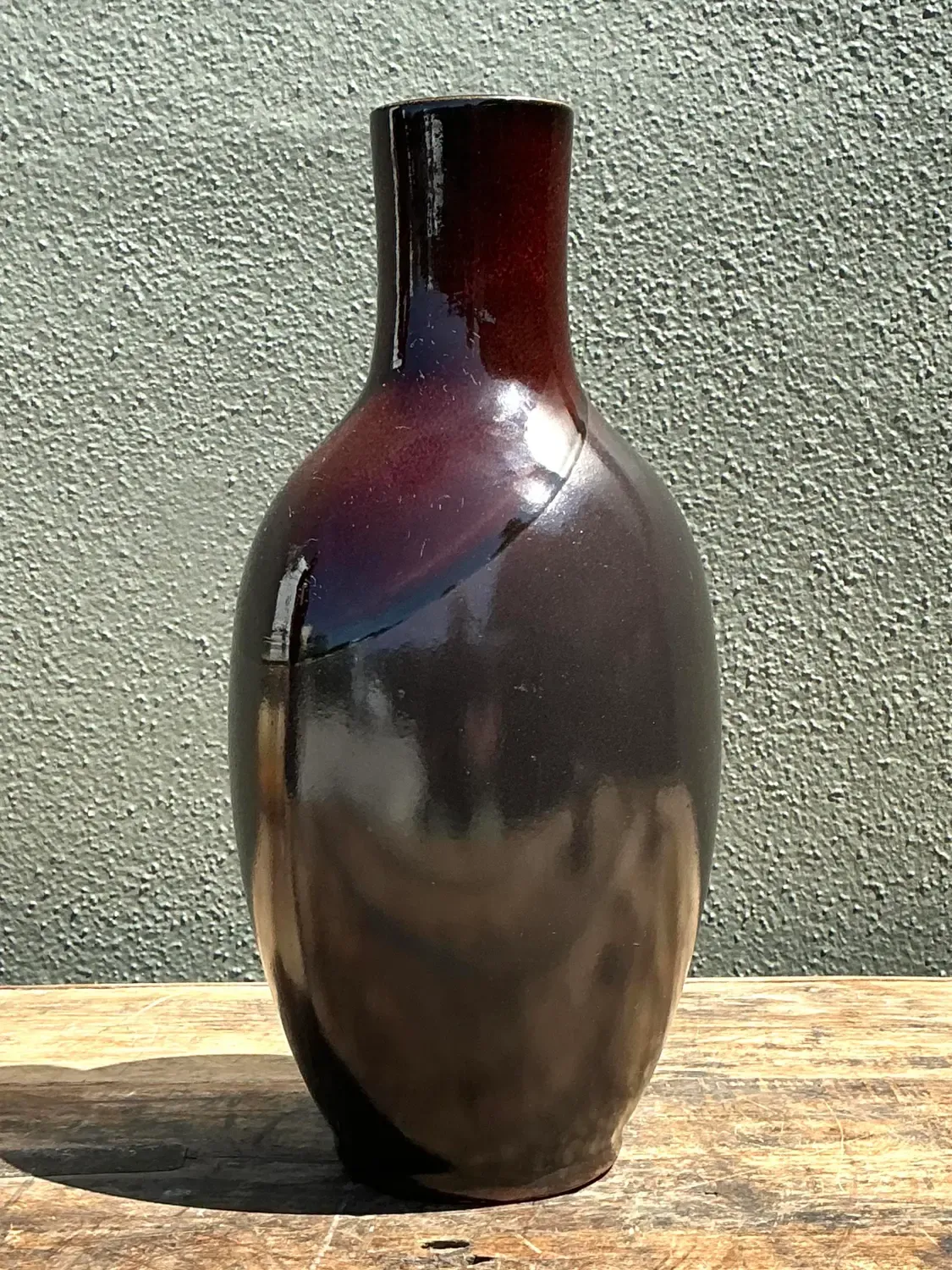 Vintage Two Tine Pottery Vase — additional photo 2