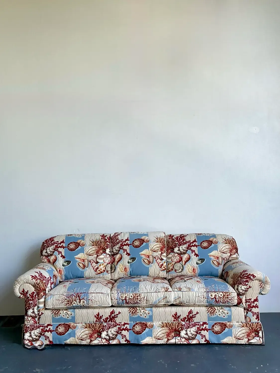 Vintage Undersea Printed Three Seat Sofa — additional photo 2