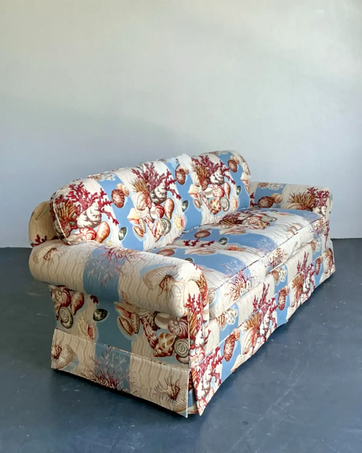 Vintage Undersea Printed Three Seat Sofa — additional photo 3