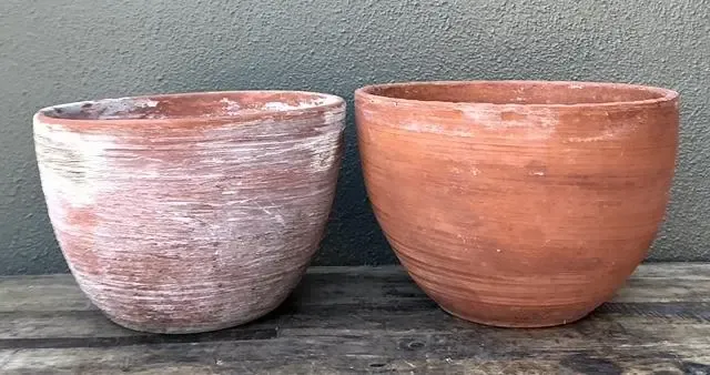 Vintage Washed Terracotta Planter Bowls - Set of 2 — additional photo 8