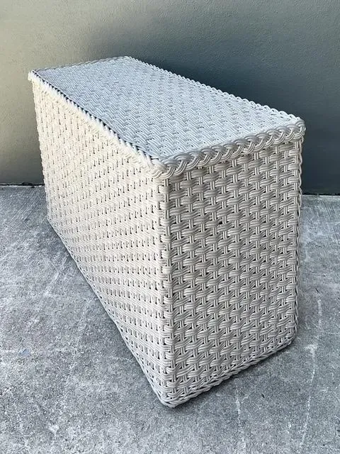 Vintage Washed Woven Rattan Dresser — additional photo 5
