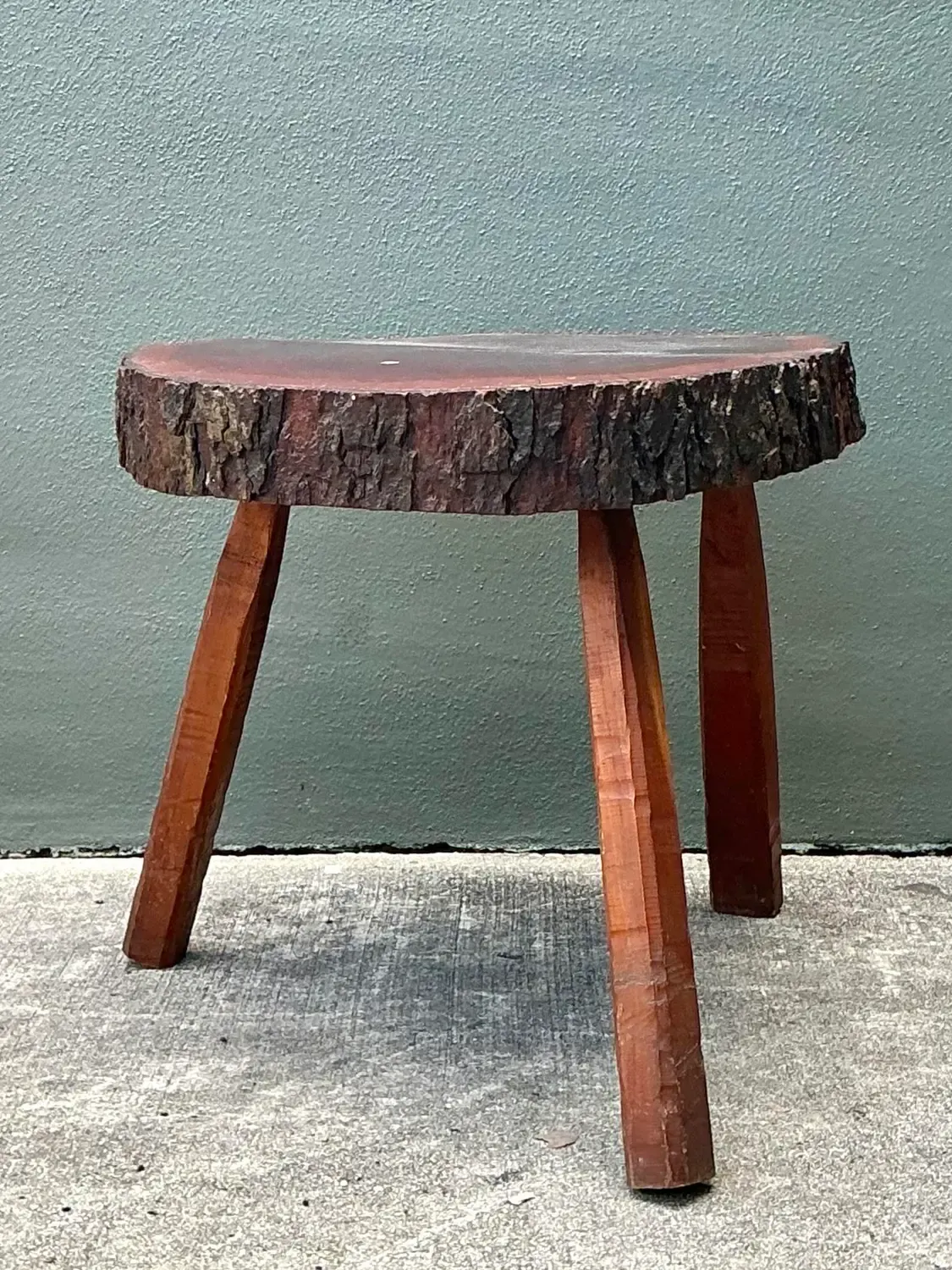 Vintage Wood Slab Side Table — additional photo 6