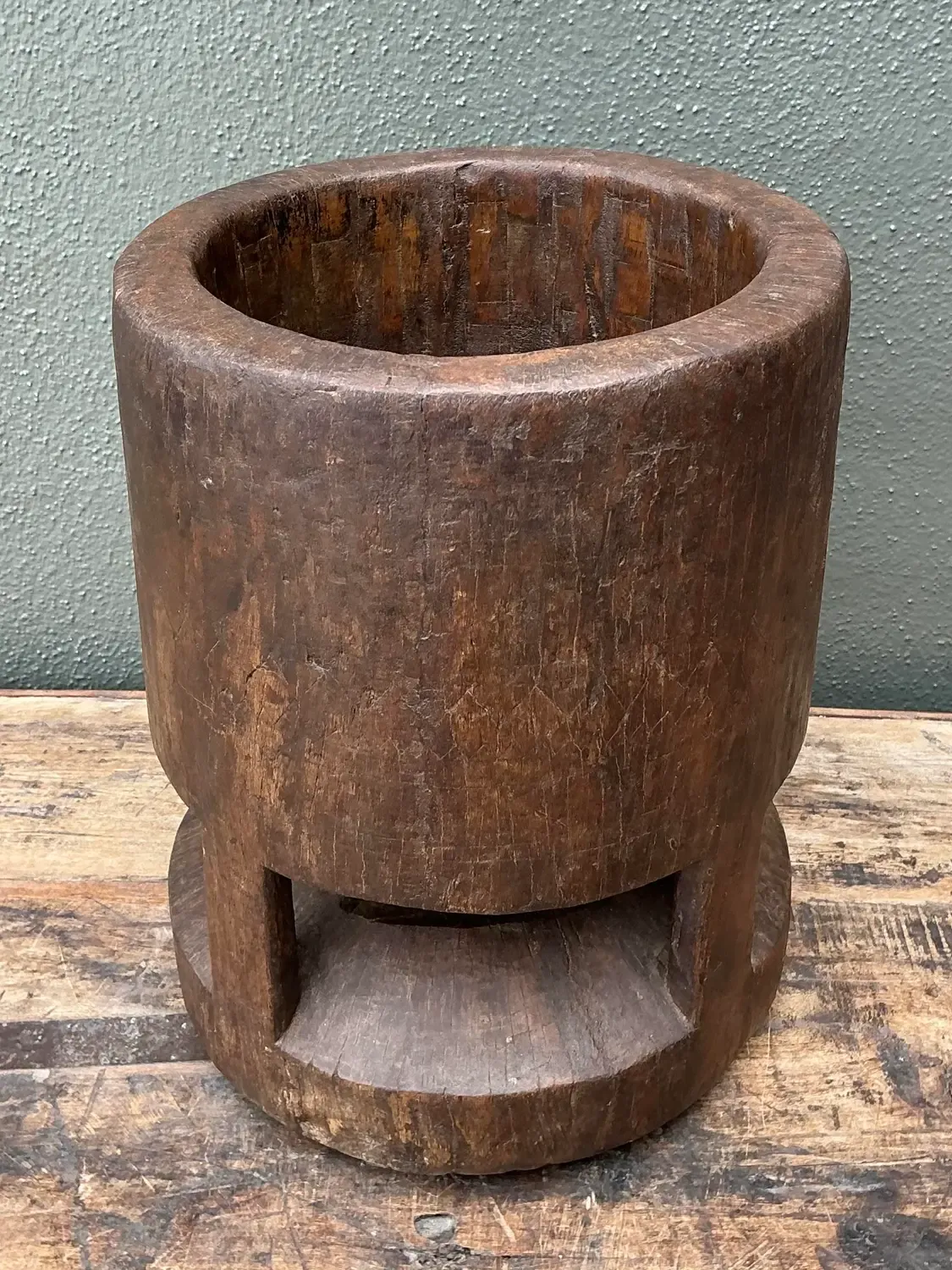 Vintage Wooden Pestle Pot — additional photo 4