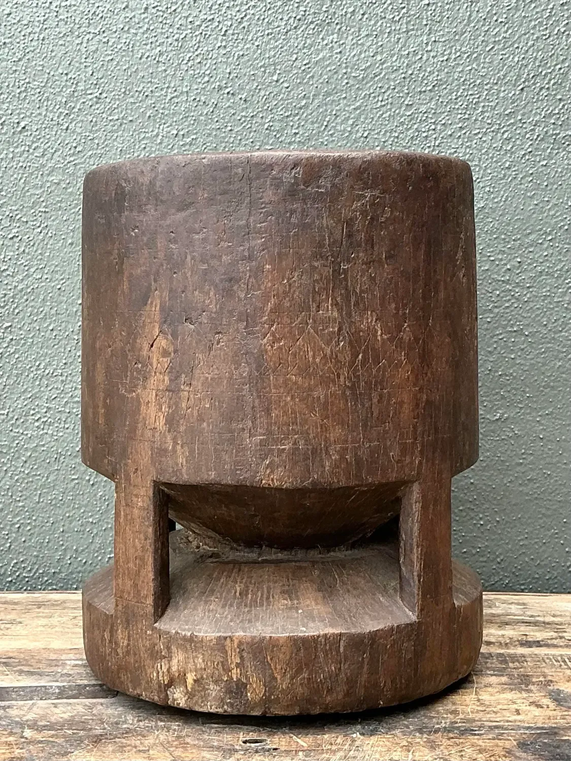 Vintage Wooden Pestle Pot — additional photo 8