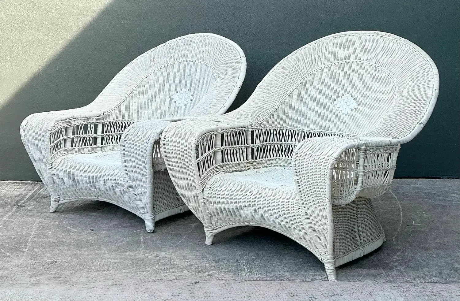 Vintage Woven Rattan Bar Harbour Lounge Chairs - A Pair — additional photo 5