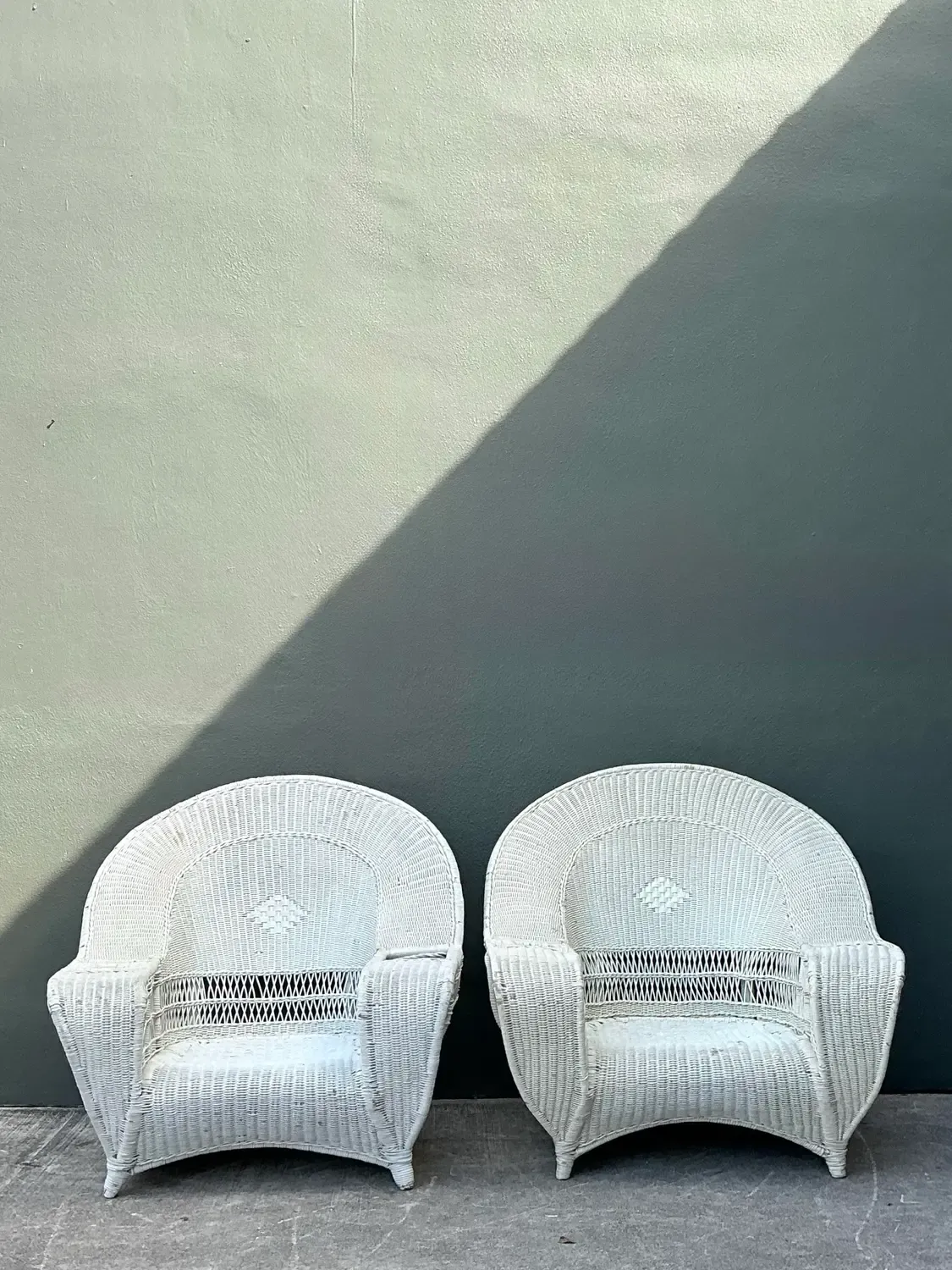 Vintage Woven Rattan Bar Harbour Lounge Chairs - A Pair — additional photo 8