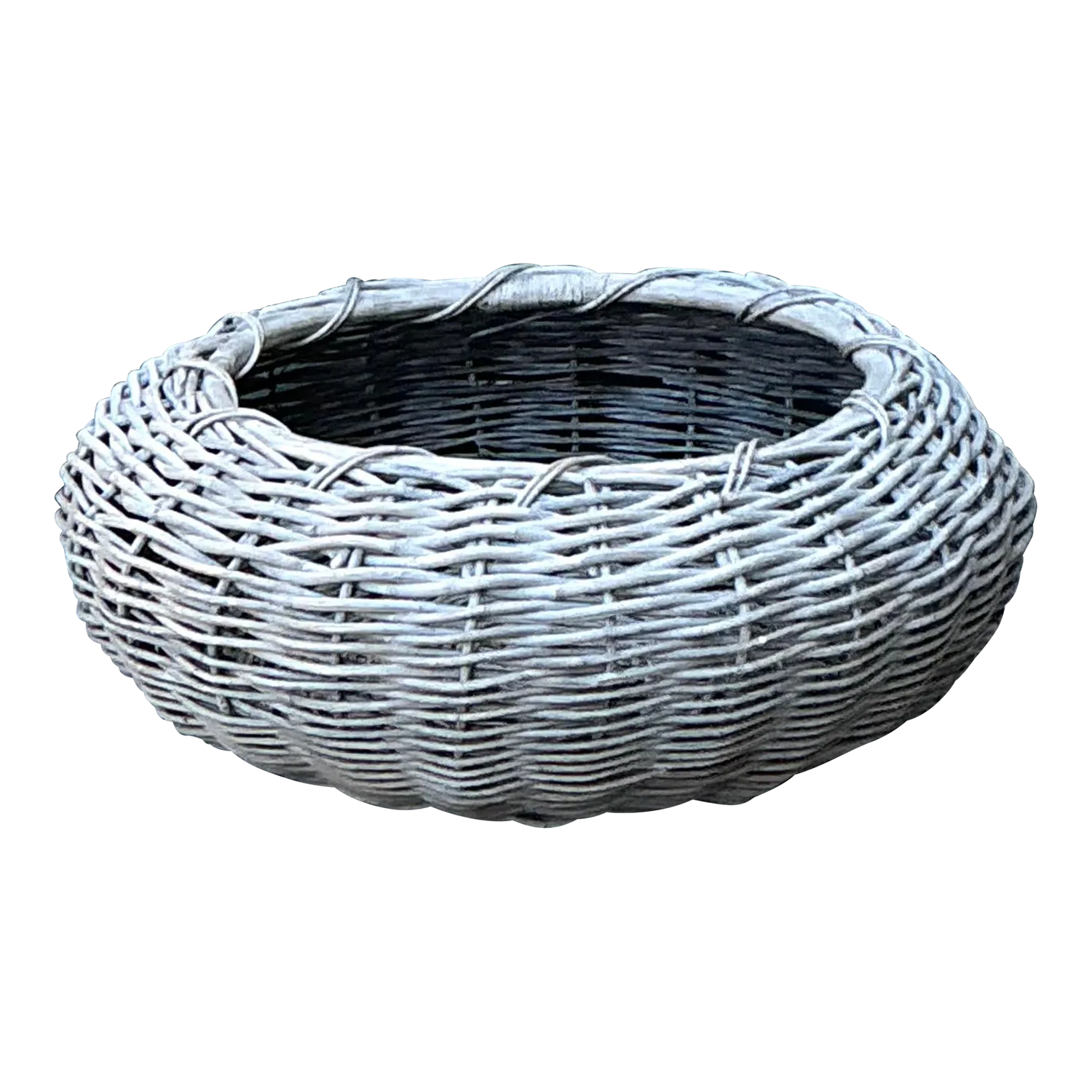 Vintage Woven Rattan Centerpiece Basket — additional photo 5