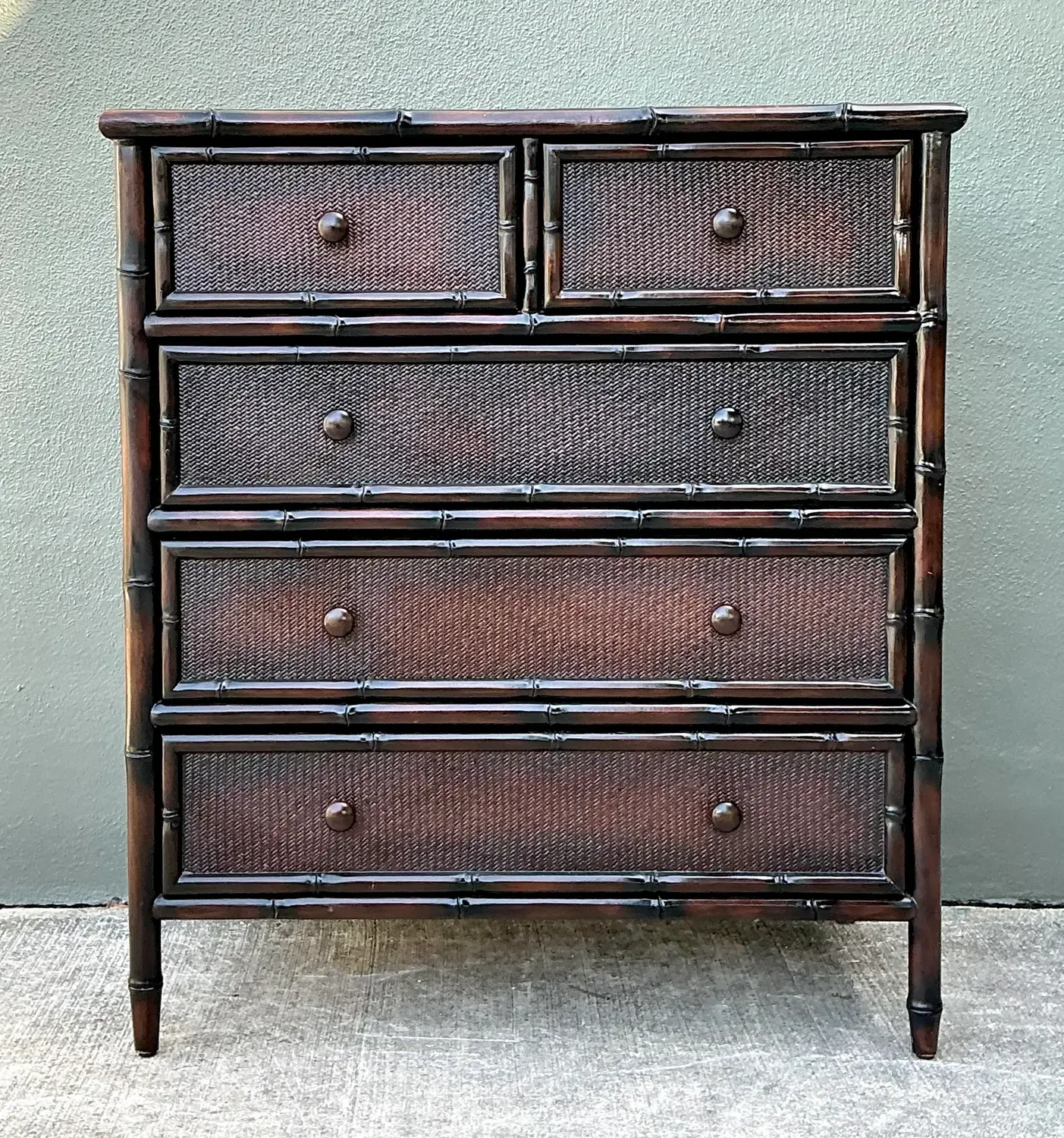 Vintage Woven Rattan Chest of Drawers — additional photo 2