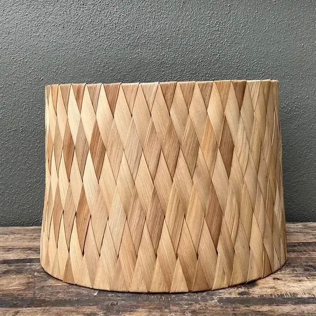 Vintage Woven Rattan Lampshade — additional photo 2
