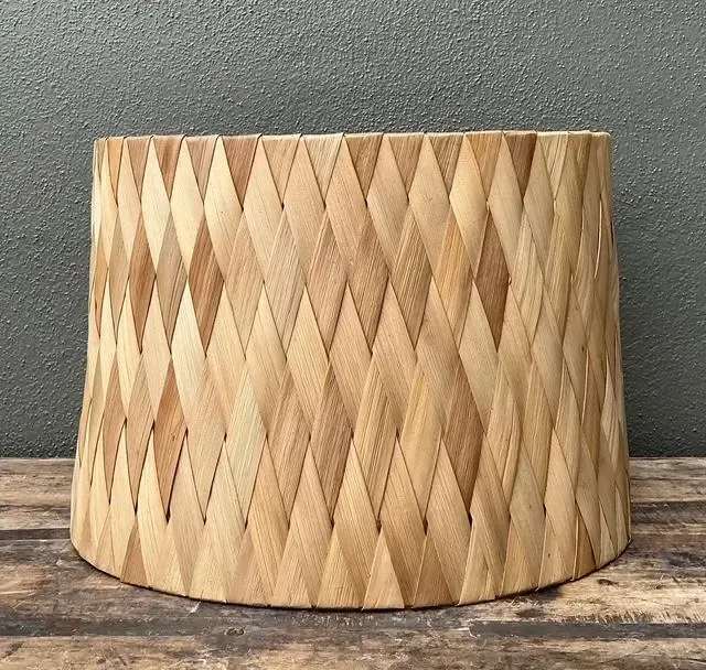 Vintage Woven Rattan Lampshade — additional photo 3