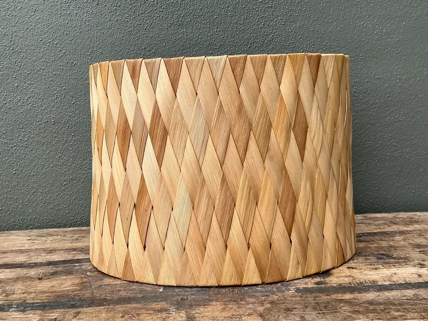Vintage Woven Rattan Lampshade — additional photo 4