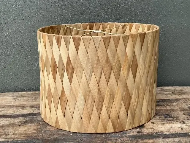 Vintage Woven Rattan Lampshade — additional photo 5