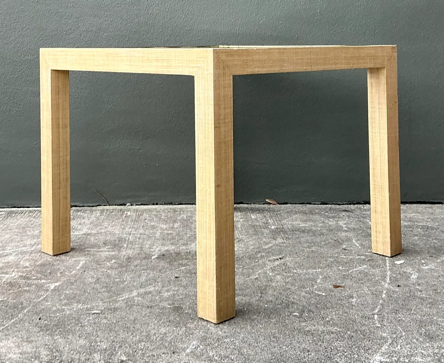 Vintage Wrapped Grasscloth Game Table — additional photo 2